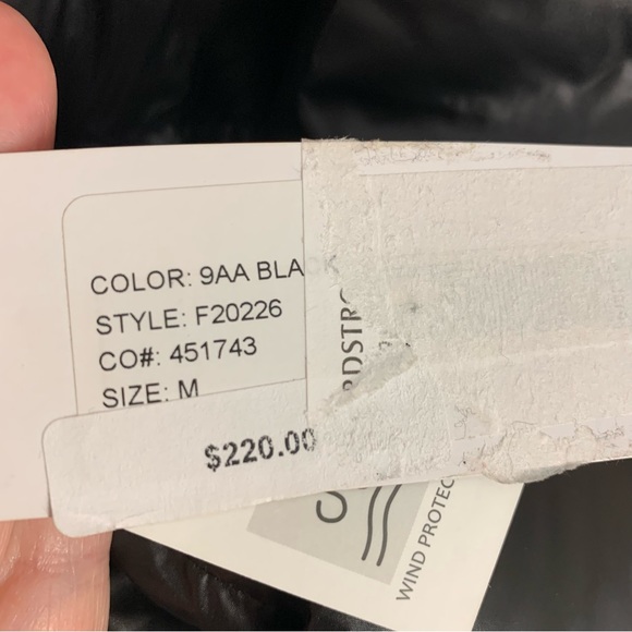 French Connection Black Hooded Puffer Coat Jacket Size Medium NWT - Picture 9 of 9